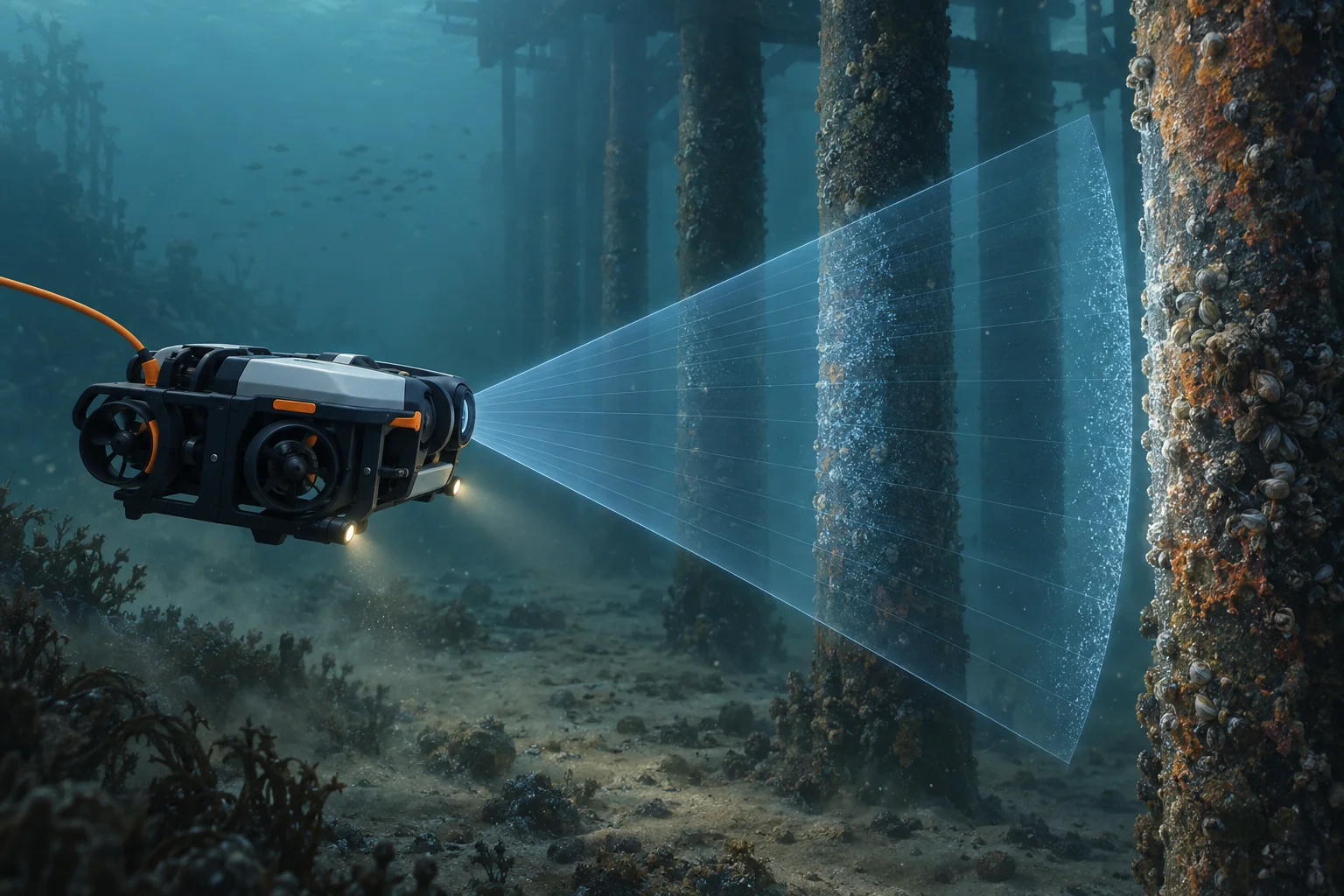 NaviSuite Mobula Sonar (BlueRobotics) — Сонарное обследование свай причала