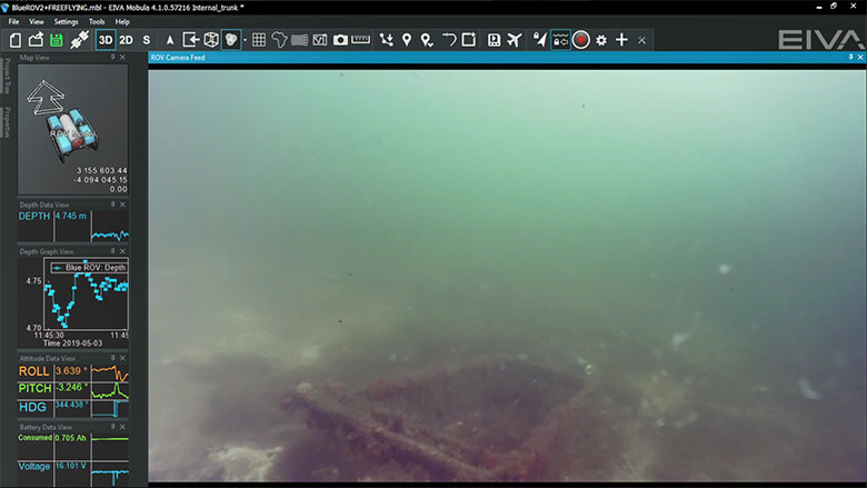 NaviSuite Mobula Sonar (VideoRay) — интерфейс программы, вид 5
